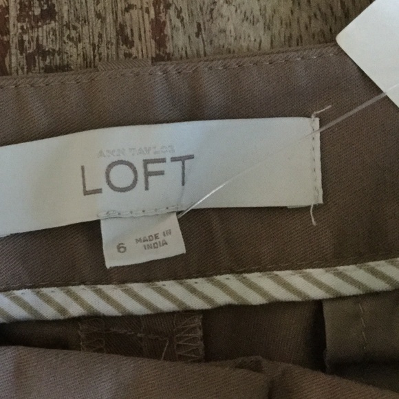 NWT LOFT Khaki Tan Dress Pants Trousers Stretch Cotton Blend - Sz 6 - Picture 8 of 11